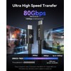 ORICO 80Gbps Bidirectional USB-C Cable, 120Gbps Unidirectional for Dual 8K@60Hz