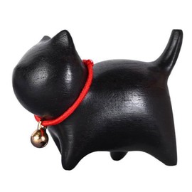 MYDILI ST2 Cat Figurine, Maneki Neko, Entrance Accessory, Interior Decoration, Wooden Maneki Neko, Good Luck, Invitation, Birthday Gift, Figurine, Gardening (ST2)