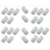 Merriway Merriway BH07323 (100 Pcs) White Modesty Blocks Wood and Furniture Jointing Connectors - Pack of 100 Pieces