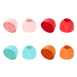ZS10 PRO X 4 Pairs Ear Tips,Matte Oil Silicone Colorful IEM Ear Tips, KINBOOFI KBEAR Rainbow IEM Ear Tips for KZ ZST ZS10 PRO AS10 ZSN PRO X ZSN PRO ZS10 PRO2 TANGZU WAN'ER Wired Headphone
