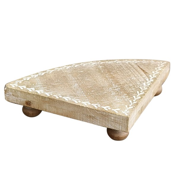 PARISLOFT Wooden Sector Display Riser, Wooden Display Stand, Shabby Chic