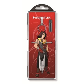 Staedtler Mars Comfort 556 00-ML2 Manga Edition Precision Geometry Compass in Case with Crimson Motif