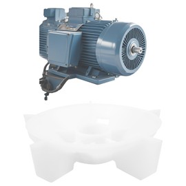 Fan Blade Fits for Y2 Series Motor Replacement for Y2-160-2P Size 43mm*220mm*12mm