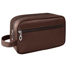 Toiletry Bag for Men Travel Wash Bag Shaving Bag Waterproof Bathroom Gym Make Up Bag for Men & Women (Brown)