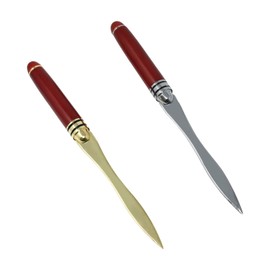 Honbay 2PCS Wooden Handle Letter Opener Knife Letter Opening Tool Envelope Slitter Metal Envelope Opener Sword Envelope Open Tool Mail Opener School Home Office Mail Supplies Tea Knife