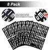 8 Sheets Self-Adhesive Vinyl Letters Numbers Kit, Mailbox Numbers Sticker