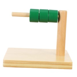 KOMBIUDA Squiz Toys 1 set Column Green Boy Training Material Children Cognition Early Color Discs Shape Toys Rings Toy Sensorial Educational Preschool Kids Learning Plaything on Horizontal Girl