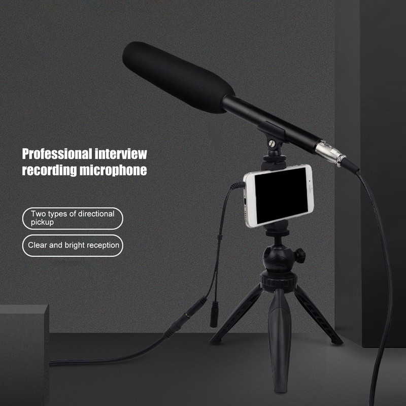 XLR Shotgun Condenser Microphone Professional Cardioid Mini Shotgun Condenser Mic