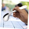 Healvian 2sets Small Stainless Steel Spoons Set Angled Eating Utensils