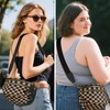 NEWROGENG Checkered Crossbody Bags for Women, Large Nylon Bum Bags