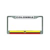 DIGIART COLOMBIA COLOMBIAN FLAG Chrome Metal Car License Plate Frame