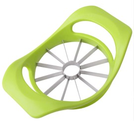 Starchef Apple Fruit Cutter,Slicer,Divider,Corer,Wedger,Stainless Steel,Slicer for Apples,Pears,Fruits,Ergonomic Handle, Easy Grip, Sharp Blade,One-Piece Design(12 Slices,Green)