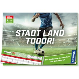 KOSMOS 685232 Kicker Kids City Country Football Game with Football Professionals from Kicker Kids Magazine, Ideal as a Football Gift for Children and Fans from 8 Years, Quiz Game, Game Block
