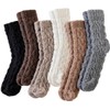 (6 Pairs) ZANZER Fuzzy Socks For Women Slipper Warm Fluffy