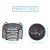 Anseom Pack of 6 Coasters Glasses, Round Ceramic Coasters with