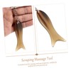 FOMIYES 3pcs Fish-shaped Guasha Board Keychain Design Smooth Scraping Massage