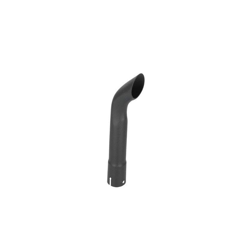 All States Exhaust Stack - 1-1/2" x 12" Curved Black