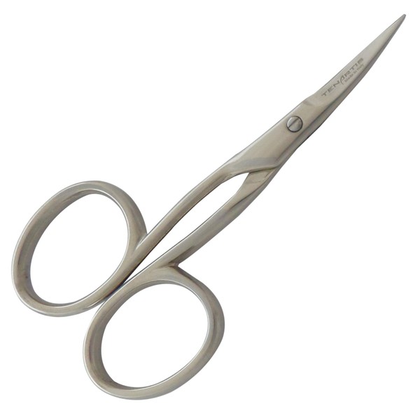 Tenartis Left-Handed Scissors Curved for Nails, Skin and Stick Made in Italy