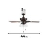Portage Bay 51442 Miller Park Ceiling Fan, 44, Bronze