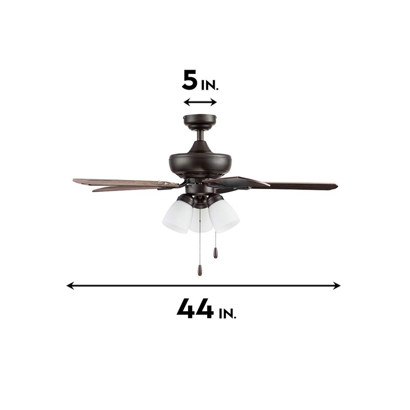 Portage Bay 51442 Miller Park Ceiling Fan, 44, Bronze