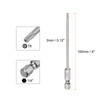 sourcing map T8 Security Torx Bit 1/4" Hex Shank 4"