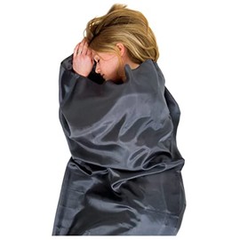 Lifeventure Silk Sleeping Bag Liner Lightweight Travel and Camping Sheet to Use Alone or to Add Warmth to Sleeping Bag,Grey