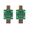 ieron 2Pcs HDMI Male to Male 2.54 DIP Double-Sided Socket