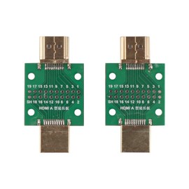 ieron 2Pcs HDMI Male to Male 2.54 DIP Double-Sided Socket Breakout Board Connector Test Repair Board Mini Connector with PCB for Electronics Projects