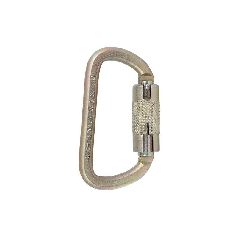 PeakWorks V860121 Carabiners, Zinc Plated Steel, 3/4" Gate Openning