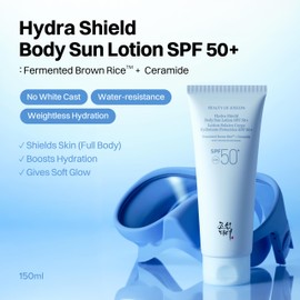 Beauty of Joseon Hydra Shield Body Sun Lotion SPF 50+ Fermented Brown Rice™ and Ceramide | Daily Korean Skincare and Hydrating Sunscreen, Lightweight, Non-Sticky for Body 150mL