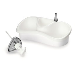 SNIPS Saponello, Sponge Dispenser, Ring Holder, 26 x 11,5 x 14,5 cm R, White and Grey, Made in Italy, Bpa Free