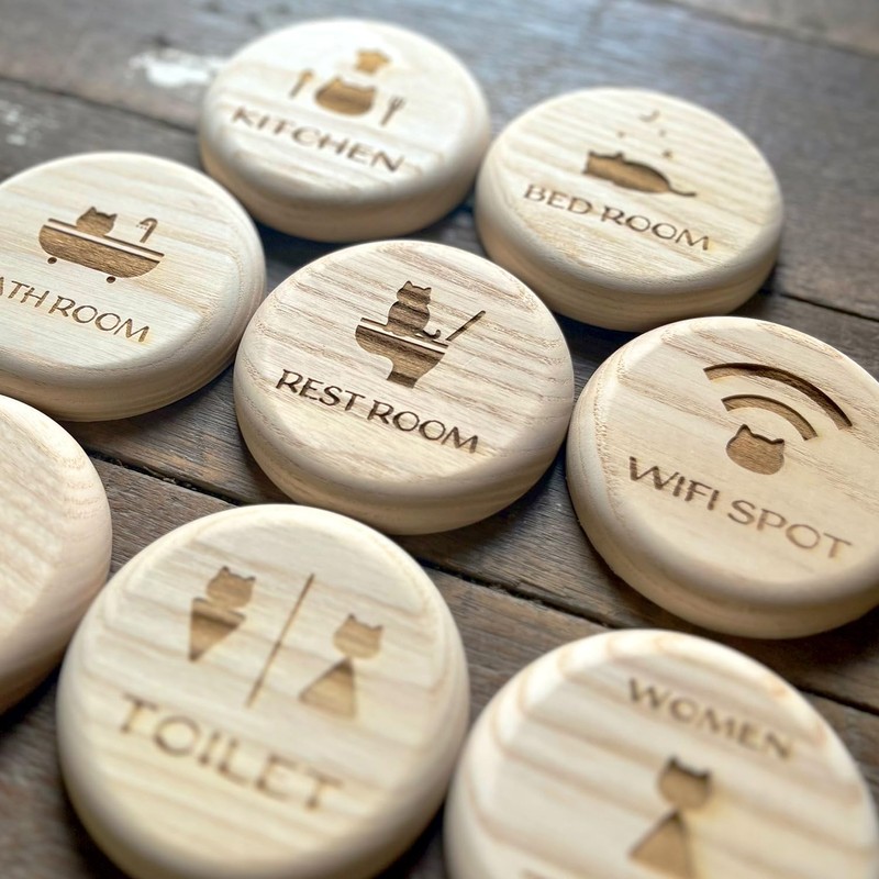 KATOMOKU Np-03 Toilet Cat Tree Plate, White Ash