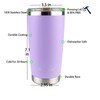 SILICANICE Purple Durable Powder Coat Body&Detachable MacStraw Tumbler with leak