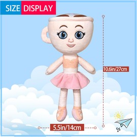 HAOZHENF Tralalero Tralala Figures, Italian Brain Red Cuddly Toy Shark, Funny Tung Sahur Figure, Perfect for Children and Adults, Collectable, Plush Toy for Fans (Ballerina Capucina)