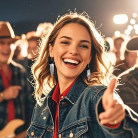 Cowgirl Western Jewellery Outfits for Women Sparkly Rhinestone Cowgirl Accessories Cowboy Boots Hat Necklace Earrings Country Concert Outfits for Women