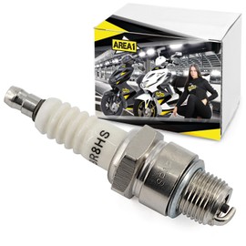 Area1 1x Motorroller Zündkerze Typ BR8HS (entstört) für 50ccm 2Takt passend wie z.B. Yam. Aerox (R) BWS Jog DT50 Slider Spy Why YE Zest Neo´s Nitro Stunt Ovetto MachG NS50 Fizz Flipper YQ50 Booster