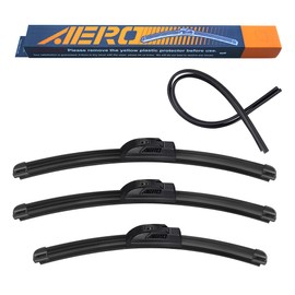 AERO Wipers OEM Replacement for Toyota Sequoia 2007-2001, 19"+19" Front + 14" Rear, Premium All-Season Windshield Wiper Blades with Extra Squeegee Refills + 1-Year Warranty (Set of 3)