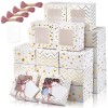 Kposiya 30pcs Christmas Cookie Boxes for Gift Giving 6x6x3in White
