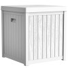EHHLY 51 Gallon Deck Box, Outdoor Storage Box Waterproof, White