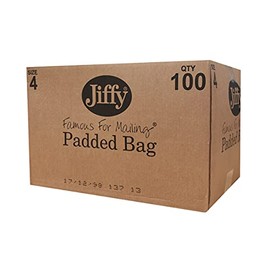 100X Jiffy Green Padded Bags Size 4 - 225 x 343 mm (8.75 x 13.5in Inches) - Greener Route Eco-Friendly Packaging and Packing - Plastic Free, Recyclable, Biodegradable, compostable (100)