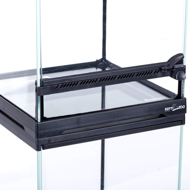 REPTI ZOO Mini Reptile Glass Terrarium,Front Opening Door Full View