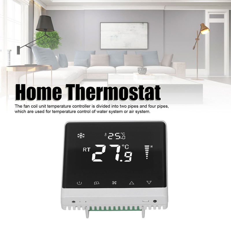 Air Conditioning Fan Thermostat Home Touchscreen Thermostat Panel Temperature Controller
