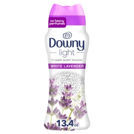 Downy Light Laundry Scent Booster Beads for Washer, White Lavender, 13.4 oz, with No Heavy Perfumes