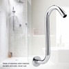 Bathroom Accessory 8inch 201 Stainless Steel High Rise S‑Curved Shower