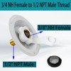YTFSA RV City Water Inlet With Check Valve, 3/4 NH
