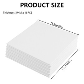 APACALI Pack of 16 Canvas for Painting, 15 x 15 cm Small Painting Cardboard, Cotton Canvases for Painting, Painting on Canvas, Canvas Panels for Acrylic Paint, Oil Paint