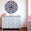Purple Teal Boho Mandala Wall Decal, 24"or 36" size, Removable