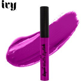 Rubor Liquido + Rubor en Polvo Bissu + Labial Liquido Mate Indeleble IVY de Larga Duracion 5 Tonos Disponibles (Jacaranda)