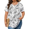 LIXHULT Womens Plus Size Tops Tunic Short Sleeve Round Neck