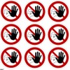 Access for unauthorised prohibited warning stickers, diameter, size: 50 mm